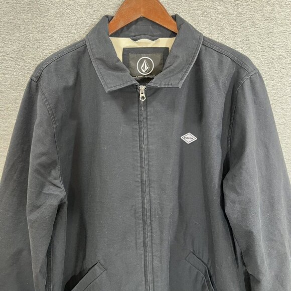 VOLCOM Men's Lined Jacket Size Large Cotton Full Zip - Picture 3 of 14